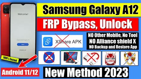Samsung A12 Frp Bypass Without Pc .